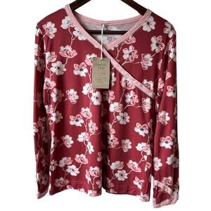 NWT Garnet Hill Floral Long Sleeve Shirt Size XS